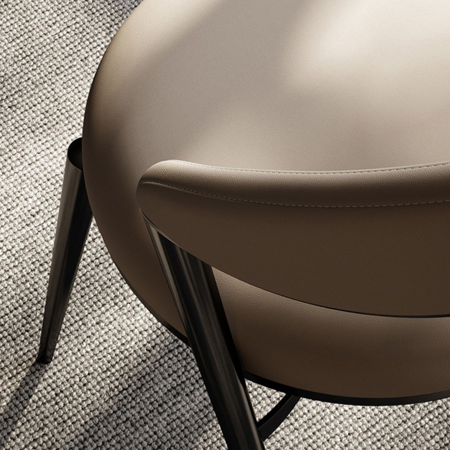 Stile glam a glam aprire la sedia da pranzo in metallo in metallo