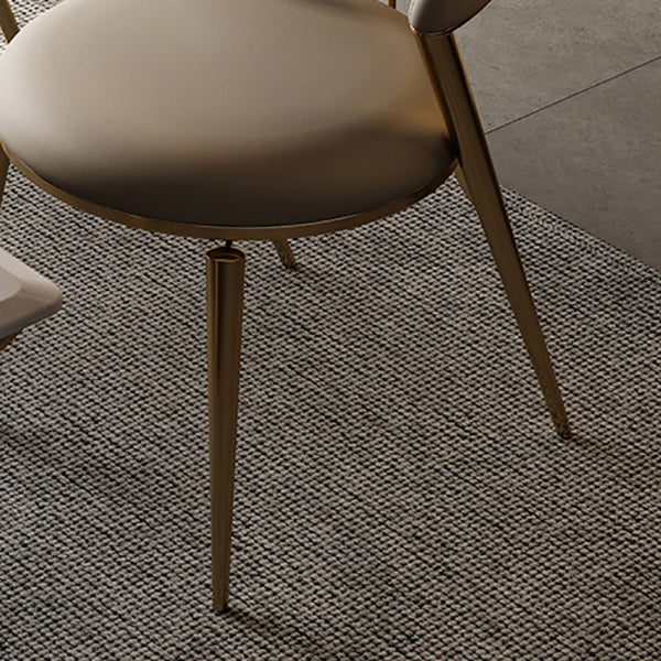 Stile glam a glam aprire la sedia da pranzo in metallo in metallo