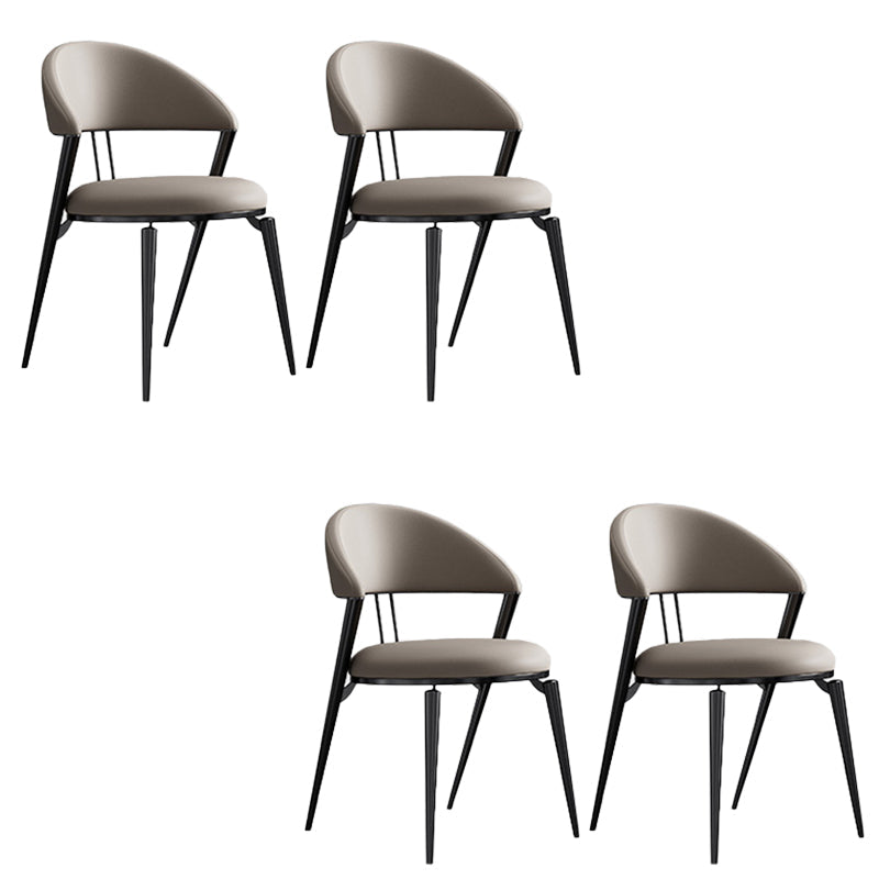 Stile glam a glam aprire la sedia da pranzo in metallo in metallo