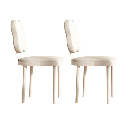 Silla de comedor lateral de cuero sinté de cuero sinté de falso interior contemporáneo