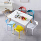 Zeitgenössischer Indoor-Außen-Plastik Open Back Stapel Dining Side Stuhl