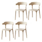 Zeitgenössischer Indoor-Außen-Plastik Open Back Stapel Dining Side Stuhl