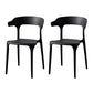 Zeitgenössischer Indoor-Außen-Plastik Open Back Stapel Dining Side Stuhl