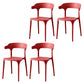 Zeitgenössischer Indoor-Außen-Plastik Open Back Stapel Dining Side Stuhl