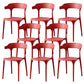 Zeitgenössischer Indoor-Außen-Plastik Open Back Stapel Dining Side Stuhl