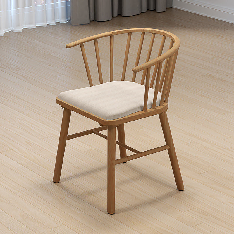 Zeitgenössischer Esszimmer Massives Holz offener Rückseite Esstuhl