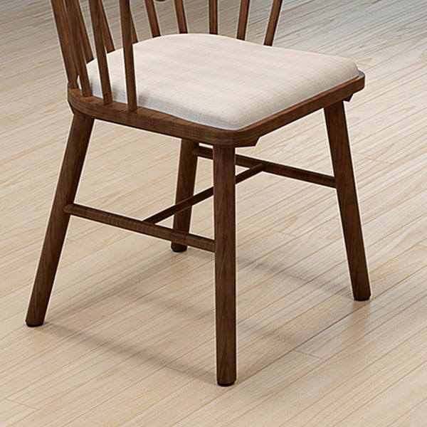 Zeitgenössischer Esszimmer Massives Holz offener Rückseite Esstuhl