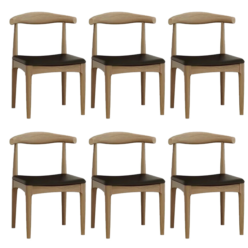 Zeitgenössischer Esszimmer Massives Holz offener Rückseite Esstuhl