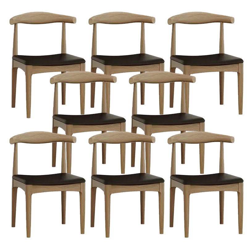 Zeitgenössischer Esszimmer Massives Holz offener Rückseite Esstuhl