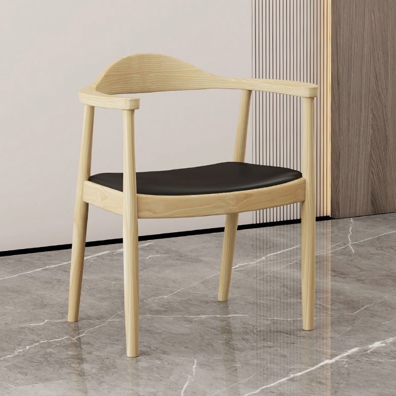 Zeitgenössischer Esszimmer Massives Holz offener Rückseite Esstuhl