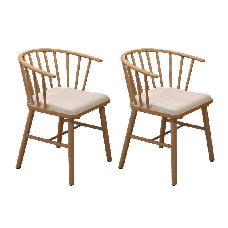 Zeitgenössischer Esszimmer Massives Holz offener Rückseite Esstuhl