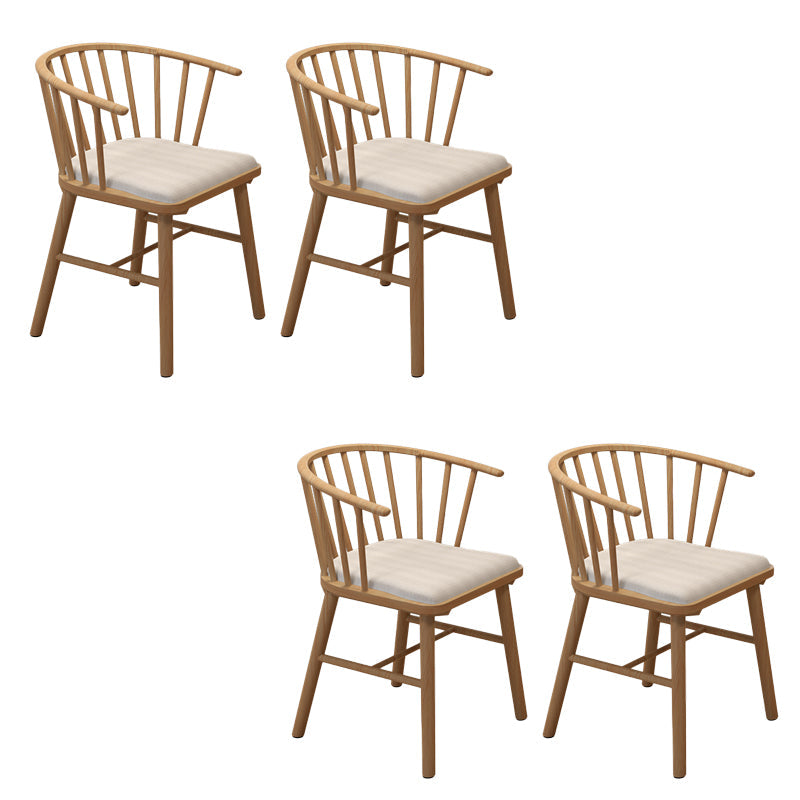 Zeitgenössischer Esszimmer Massives Holz offener Rückseite Esstuhl