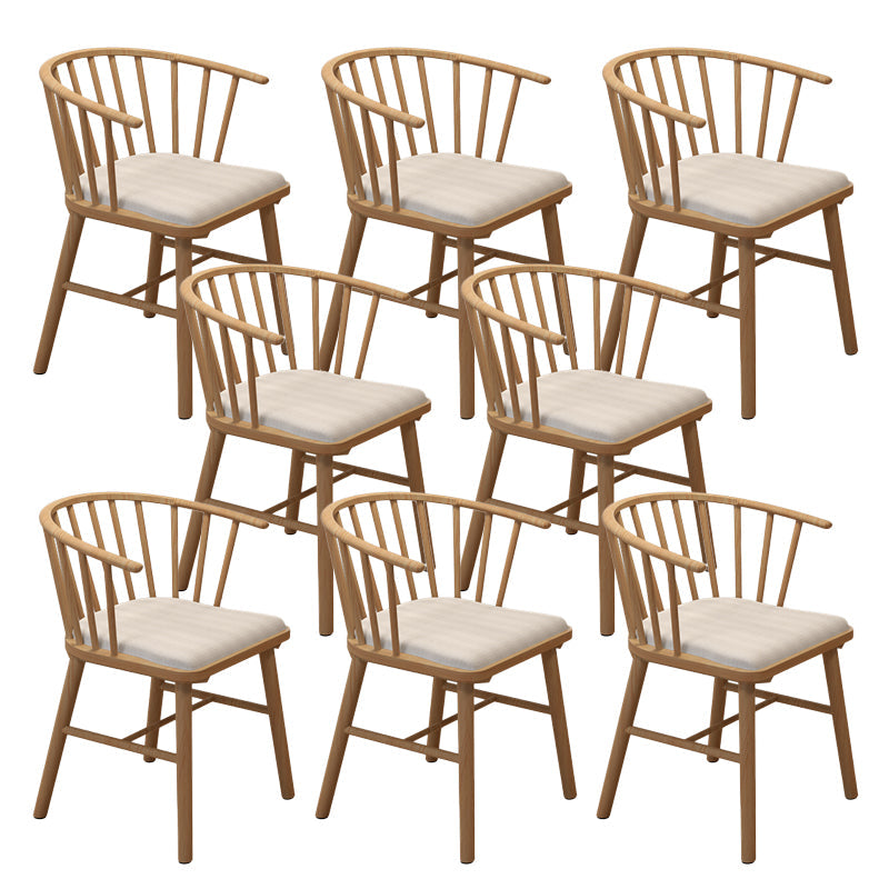 Zeitgenössischer Esszimmer Massives Holz offener Rückseite Esstuhl