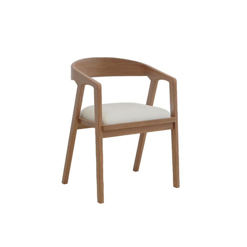 Zeitgenössischer Esszimmer Massives Holz offener Rückseite Esstuhl