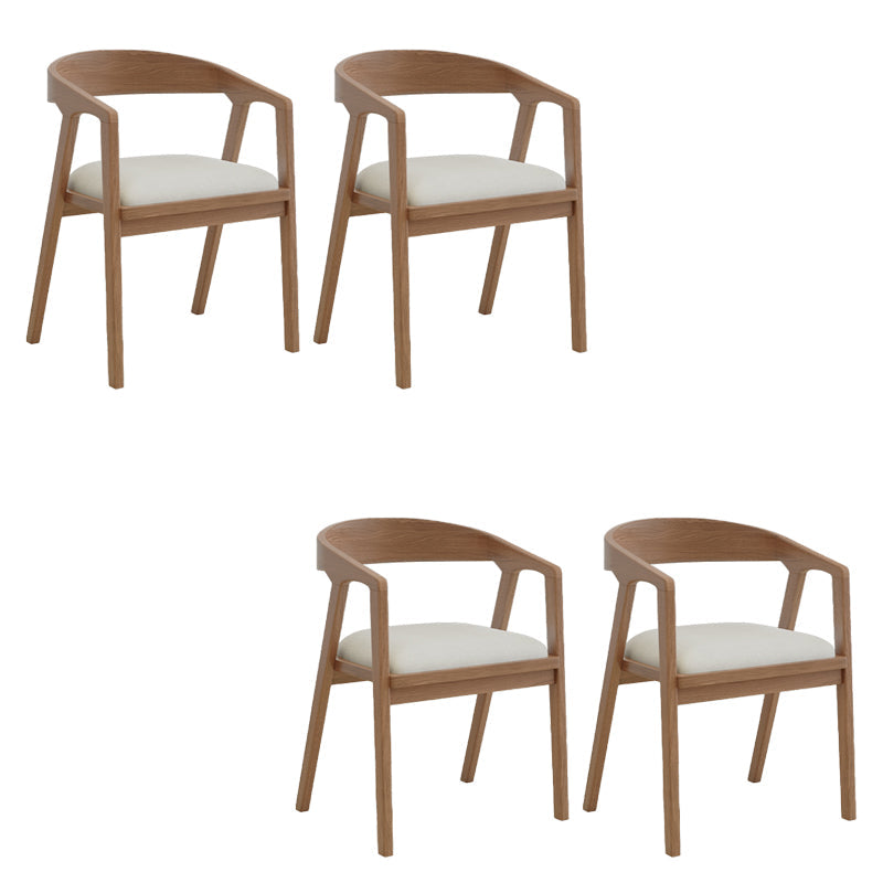 Zeitgenössischer Esszimmer Massives Holz offener Rückseite Esstuhl