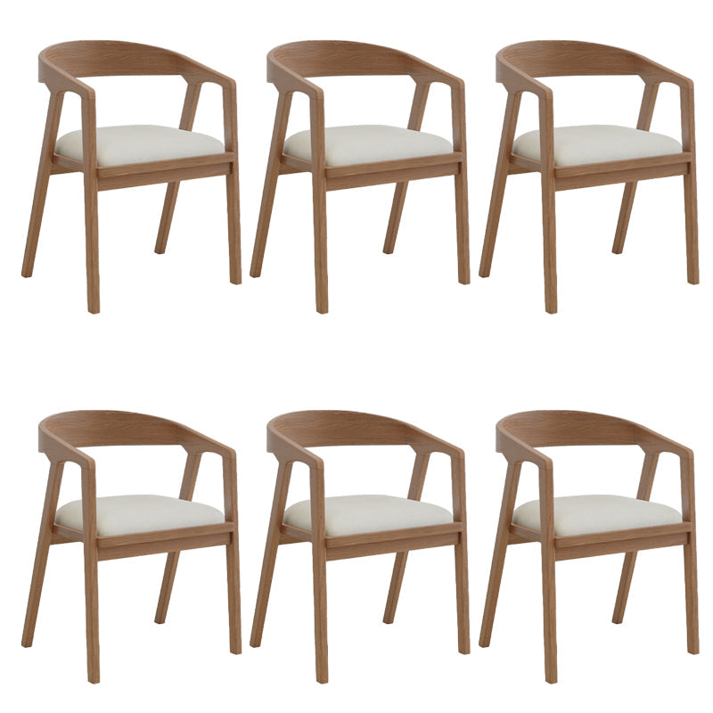 Zeitgenössischer Esszimmer Massives Holz offener Rückseite Esstuhl