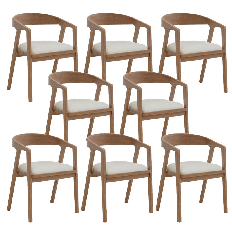 Zeitgenössischer Esszimmer Massives Holz offener Rückseite Esstuhl