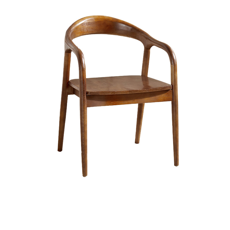 Zeitgenössischer Esszimmer Massives Holz offener Rückseite Esstuhl