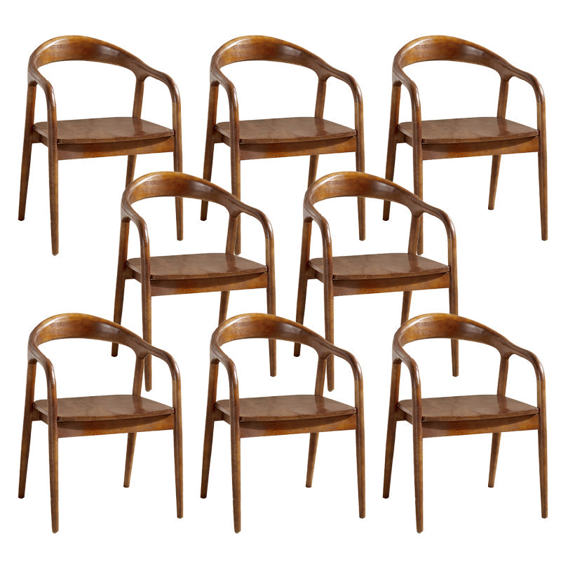 Zeitgenössischer Esszimmer Massives Holz offener Rückseite Esstuhl