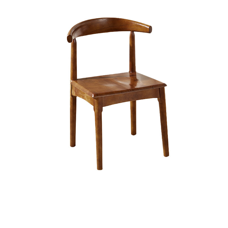 Zeitgenössischer Esszimmer Massives Holz offener Rückseite Esstuhl