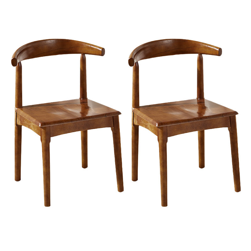 Zeitgenössischer Esszimmer Massives Holz offener Rückseite Esstuhl