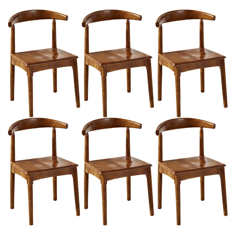 Zeitgenössischer Esszimmer Massives Holz offener Rückseite Esstuhl