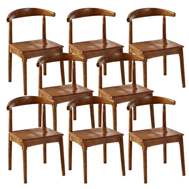 Zeitgenössischer Esszimmer Massives Holz offener Rückseite Esstuhl