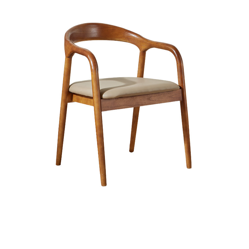 Zeitgenössischer Esszimmer Massives Holz offener Rückseite Esstuhl