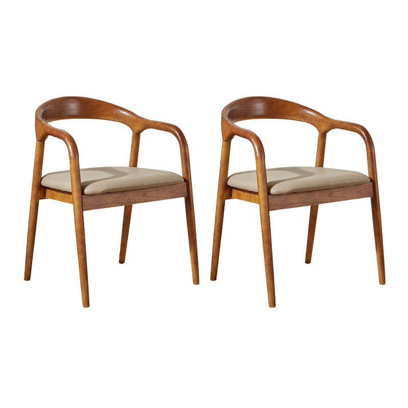 Zeitgenössischer Esszimmer Massives Holz offener Rückseite Esstuhl