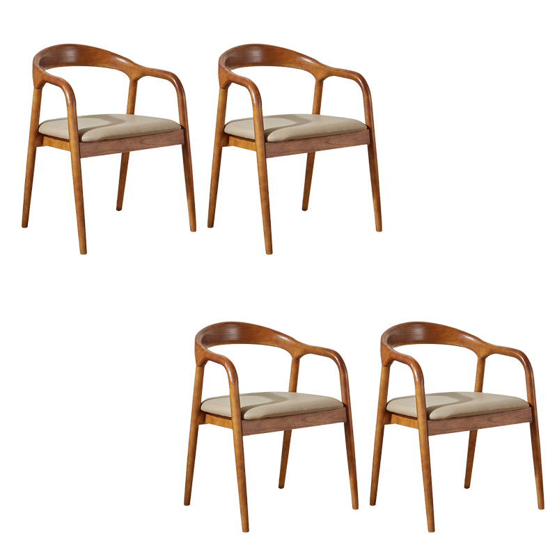 Zeitgenössischer Esszimmer Massives Holz offener Rückseite Esstuhl