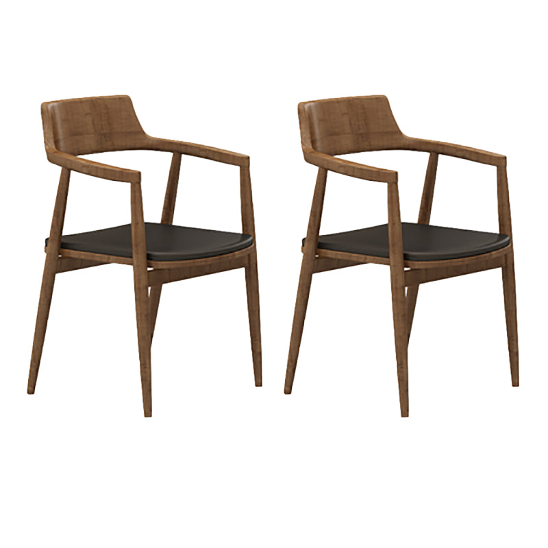 Zeitgenössischer Esszimmer Massives Holz offener Rückseite Esstuhl