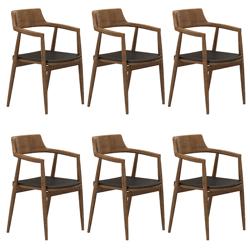 Zeitgenössischer Esszimmer Massives Holz offener Rückseite Esstuhl