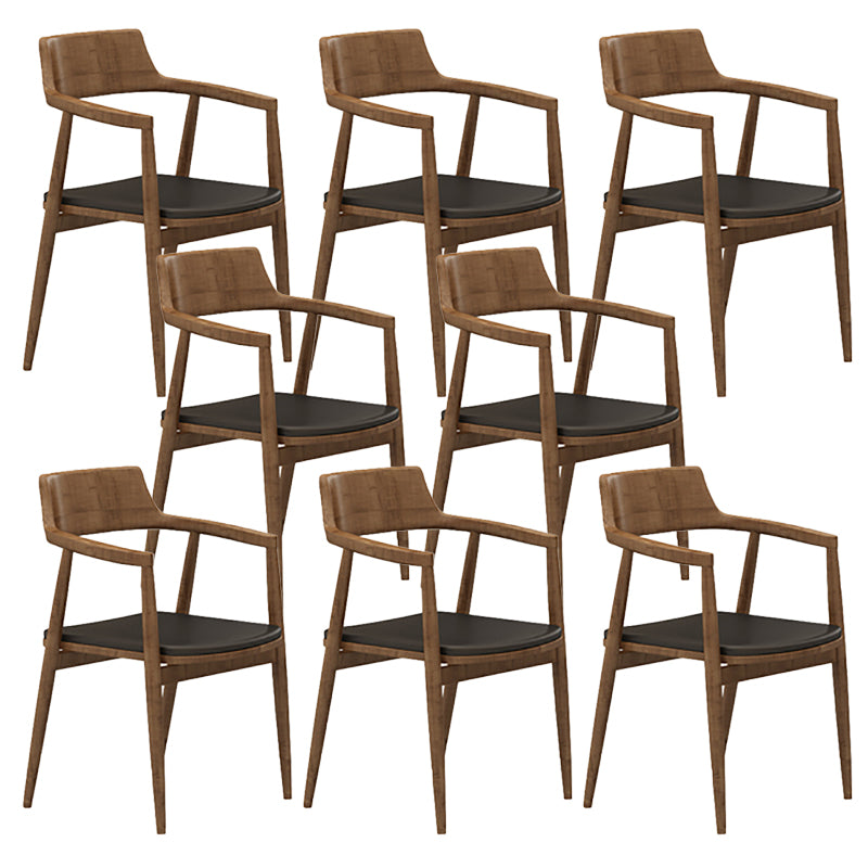 Zeitgenössischer Esszimmer Massives Holz offener Rückseite Esstuhl