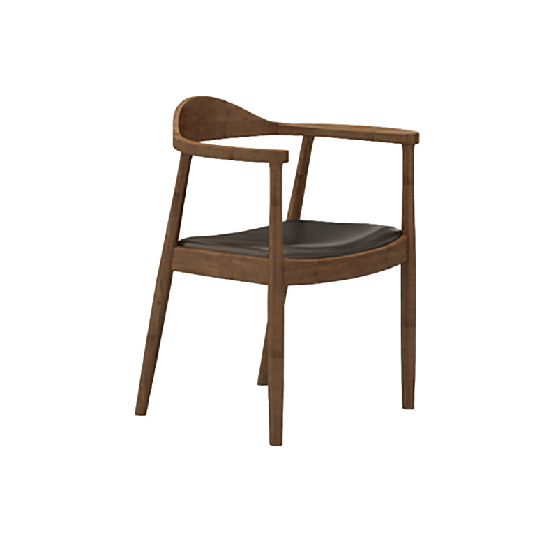 Zeitgenössischer Esszimmer Massives Holz offener Rückseite Esstuhl