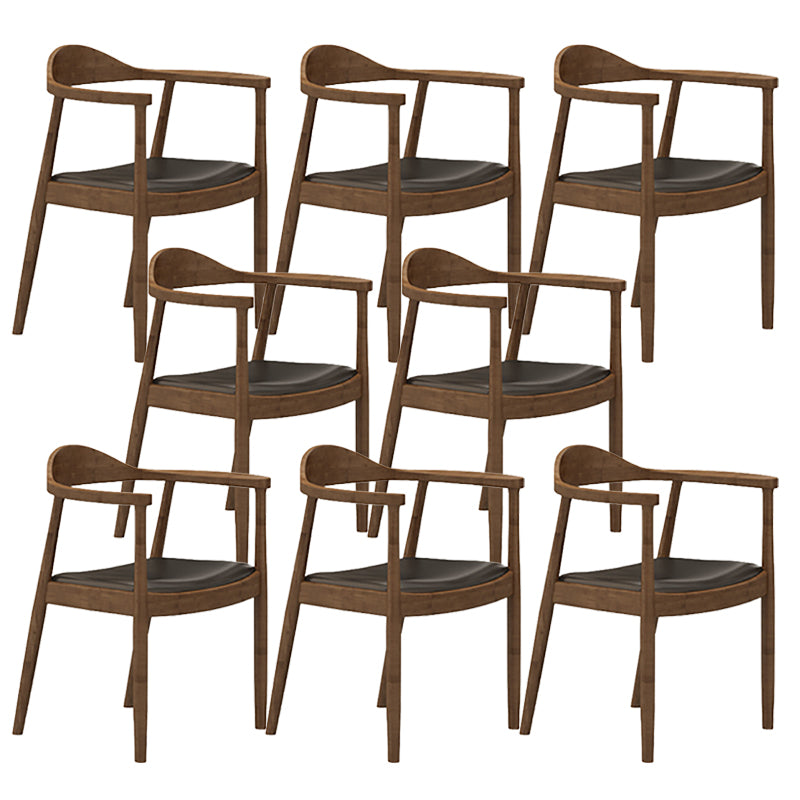 Zeitgenössischer Esszimmer Massives Holz offener Rückseite Esstuhl