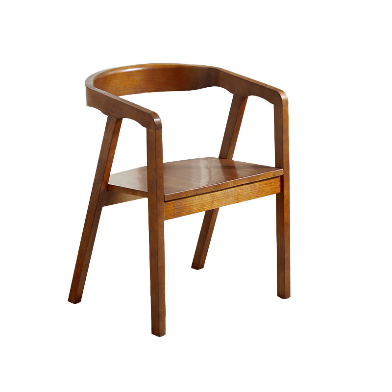 Zeitgenössischer Esszimmer Massives Holz offener Rückseite Esstuhl