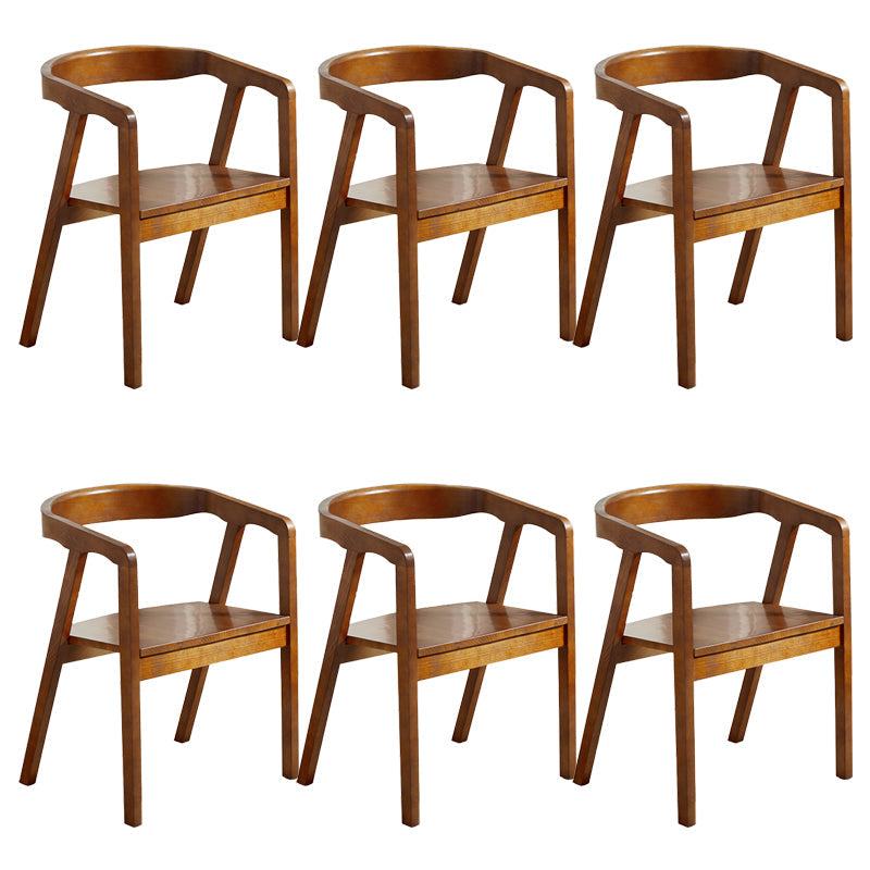 Zeitgenössischer Esszimmer Massives Holz offener Rückseite Esstuhl