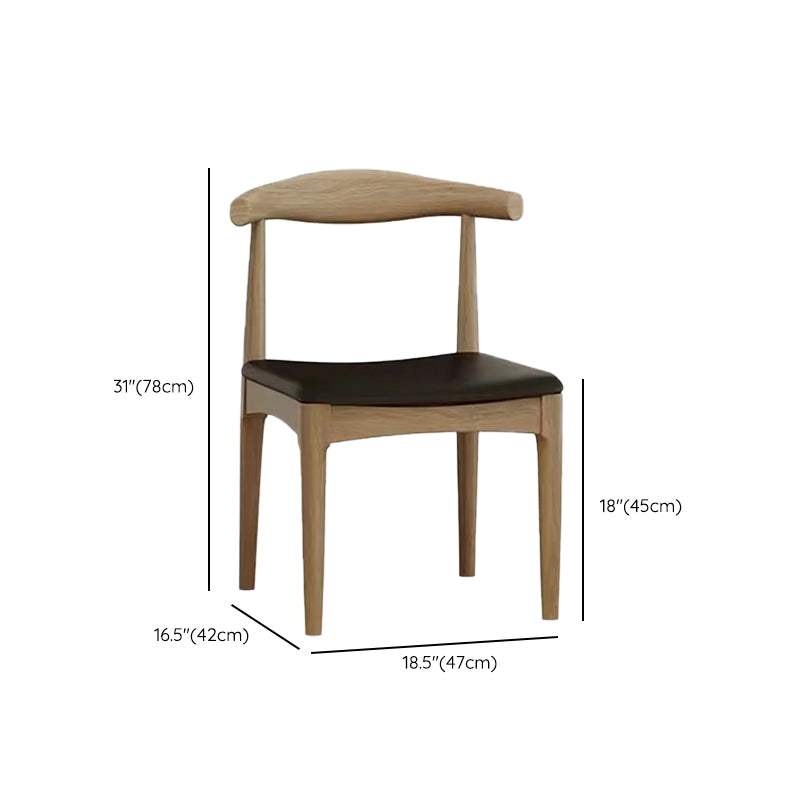 Zeitgenössischer Esszimmer Massives Holz offener Rückseite Esstuhl