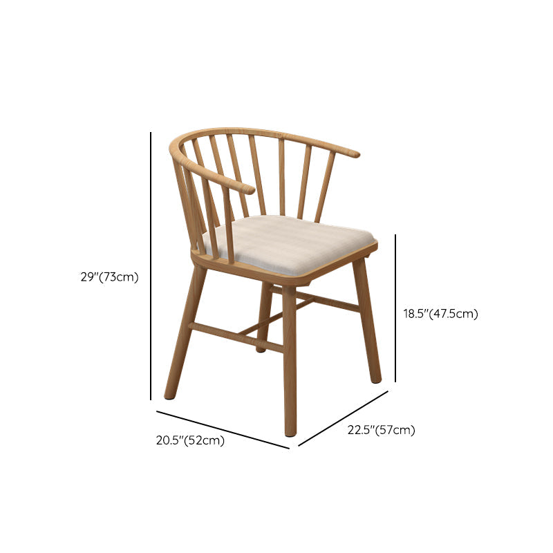 Zeitgenössischer Esszimmer Massives Holz offener Rückseite Esstuhl