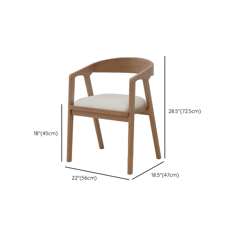 Zeitgenössischer Esszimmer Massives Holz offener Rückseite Esstuhl