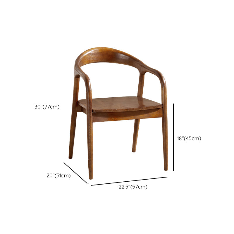 Zeitgenössischer Esszimmer Massives Holz offener Rückseite Esstuhl