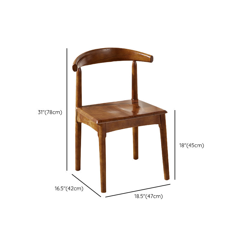 Zeitgenössischer Esszimmer Massives Holz offener Rückseite Esstuhl