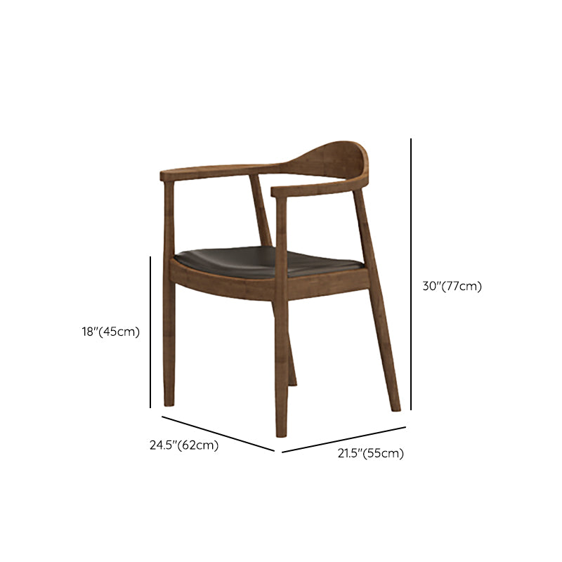 Zeitgenössischer Esszimmer Massives Holz offener Rückseite Esstuhl