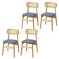 Contemporary Indoor Solid Wood Open Back Dining Side Chair for Restaurant Dark Gray 4 Piece Set Natural Wood Clearhalo 'Dining Chairs' 'Dining Tables & Seating' 'dining_chair' 'furn' 'furn_dining_chair' 'Furniture' 'Kitchen & Dining Furniture' 7747865