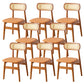 Contemporary Indoor Solid Wood Open Back Dining Side Chair for Restaurant Orange 8 Piece Set Walnut Clearhalo 'Dining Chairs' 'Dining Tables & Seating' 'dining_chair' 'furn' 'furn_dining_chair' 'Furniture' 'Kitchen & Dining Furniture' 7747878