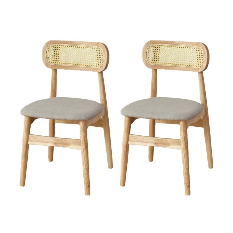 Contemporary Indoor Solid Wood Open Back Dining Side Chair for Restaurant Light Gray 2 Piece Set Natural Wood Clearhalo 'Dining Chairs' 'Dining Tables & Seating' 'dining_chair' 'furn' 'furn_dining_chair' 'Furniture' 'Kitchen & Dining Furniture' 7747884