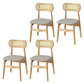 Contemporary Indoor Solid Wood Open Back Dining Side Chair for Restaurant Light Gray 4 Piece Set Natural Wood Clearhalo 'Dining Chairs' 'Dining Tables & Seating' 'dining_chair' 'furn' 'furn_dining_chair' 'Furniture' 'Kitchen & Dining Furniture' 7747885