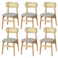 Contemporary Indoor Solid Wood Open Back Dining Side Chair for Restaurant Light Gray 6 Piece Set Natural Wood Clearhalo 'Dining Chairs' 'Dining Tables & Seating' 'dining_chair' 'furn' 'furn_dining_chair' 'Furniture' 'Kitchen & Dining Furniture' 7747886