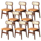 Contemporary Indoor Solid Wood Open Back Dining Side Chair for Restaurant Off-White 8 Piece Set Walnut Clearhalo 'Dining Chairs' 'Dining Tables & Seating' 'dining_chair' 'furn' 'furn_dining_chair' 'Furniture' 'Kitchen & Dining Furniture' 7747891