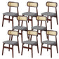 Contemporary Indoor Solid Wood Open Back Dining Side Chair for Restaurant Dark Gray 8 Piece Set Walnut Clearhalo 'Dining Chairs' 'Dining Tables & Seating' 'dining_chair' 'furn' 'furn_dining_chair' 'Furniture' 'Kitchen & Dining Furniture' 7747895